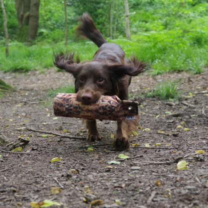 1lb Hand Throwing Dummy - Side modelled by dog